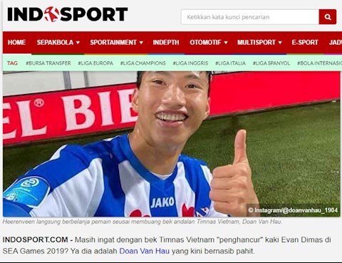Được FIFA ngợi khen, Đoàn Văn Hậu vẫn không thoát khỏi sự trì triết của truyền thông Indonesia
