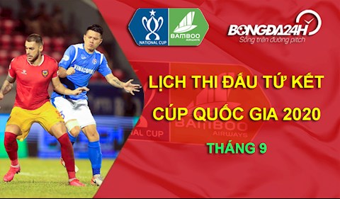 Lịch thi đấu tứ kết Cúp Quốc Gia Bamboo Airways 2020 mới nhất