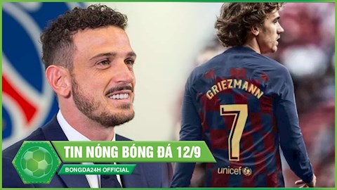 ĐIỂM TIN SÁNG 12/9: Barca trao áo số 7 cho Griezmann; PSG chính thức đón tân binh đầu tiên