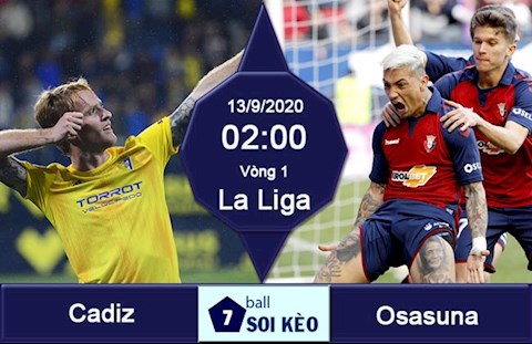 Nhận định bóng đá Cadiz vs Osasuna 2h00 ngày 13/9 (La Liga 2020/21)