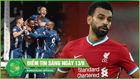 ĐIỂM TIN BÓNG ĐÁ SÁNG 13/9: Salah giúp Liverpool giành 3 điểm, Arsenal thắng tưng bừng ngày mở màn