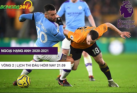 Lịch thi đấu Ngoại hạng Anh 2020 đêm nay 21/9: Wolves gặp Man City