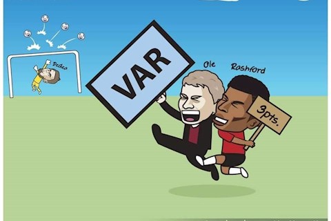 Biếm họa: VAR lại cứu MU, Lampard khốn khổ với hàng phòng ngự