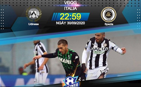 Nhận định bóng đá Udinese vs Spezia 23h00 ngày 30/9 (Serie A 2020/21)