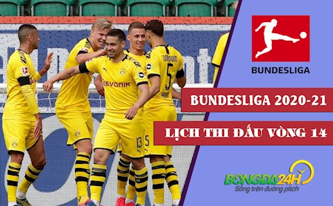 Lịch thi đấu vòng 14 Bundesliga 2020/21 mới nhất cuối tuần này