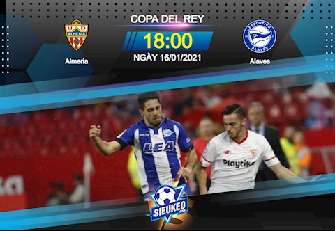 Nhận định bóng đá Almeria vs Alaves 18h00 ngày 16/1 (Cúp Nhà vua TBN 2020/21)