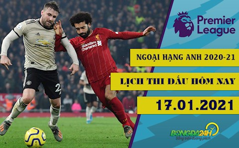 Lịch thi đấu Ngoại hạng Anh đêm nay 17/1: Đại chiến Liver - MU