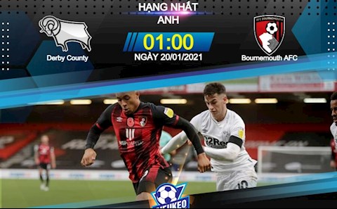 Nhận định bóng đá Derby County vs Bournemouth 1h00 ngày 20/1 (Hạng Nhất Anh 2020/21)