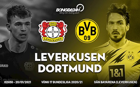 Nhận định bóng đá Leverkusen vs Dortmund 2h30 ngày 20/1 (Bundesliga 2020/21)