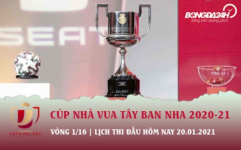 Lịch thi đấu Cúp nhà Vua Tây Ban Nha - Copa del Rey 2020/21 đêm nay 20/1