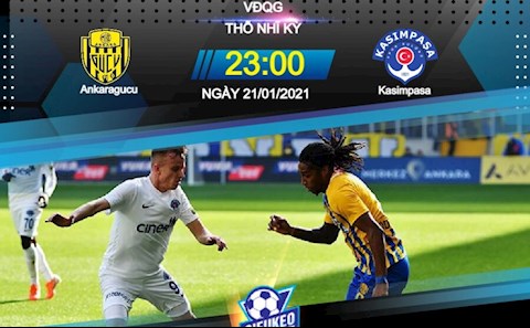 Nhận định bóng đá Ankaragucu vs Kasimpasa 23h00 ngày 21/1 (VĐQG Thổ Nhĩ Kỳ 2020/21)