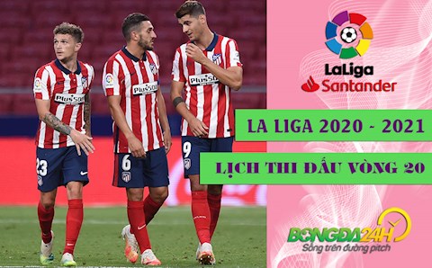 Lịch thi đấu và trực tiếp La Liga 2020-21 vòng 20: Atletico vs Valencia