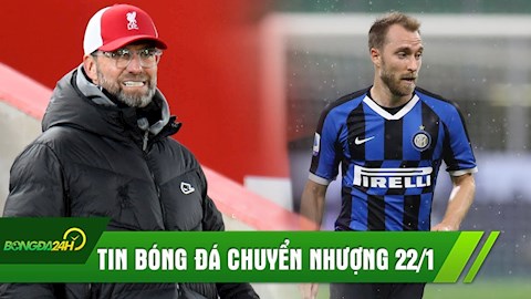 TIN BÓNG ĐÁ CHUYỂN NHƯỢNG 22/1: Liverpool thua đau Burnley; Man Utd đàm phán hợp đồng chiêu mộ Christian Eriksen