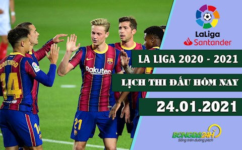 Lịch thi đấu La Liga đêm hôm nay 24/1: Elche tiếp đón Barca