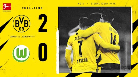 Video tổng hợp: Dortmund 2-0 Wolfsburg (Vòng 14 Bundesliga 2020/21)