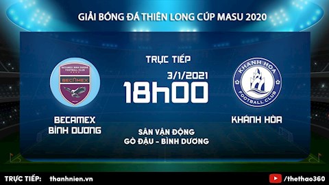 Trực tiếp bóng đá Bình Dương vs Khánh Hòa Thiên Long Cup 2021