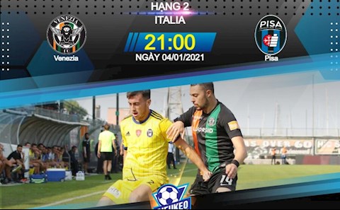 Nhận định bóng đá Venezia vs Pisa 21h00 ngày 4/1 (Hạng 2 Italia 2020/21)