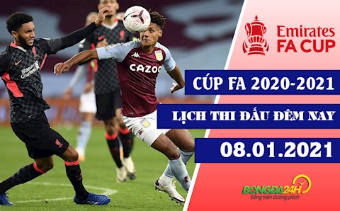 Lịch thi đấu và trực tiếp Cúp FA 2020-21 đêm nay 8/1: Liverpool làm khách Aston Villa