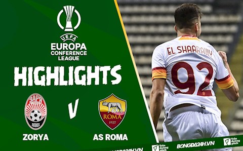 Video Zorya vs AS Roma Europa Conference League 2021: Nhẹ nhàng 3 điểm