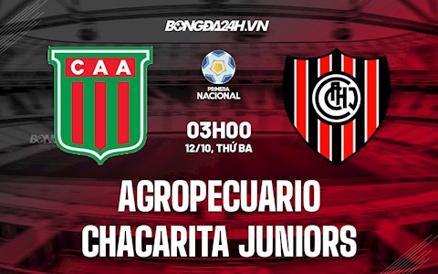 Nhận định Agropecuario vs Chacarita Juniors 3h00 ngày 12/10 (Hạng 2 Argentina 2021/22)