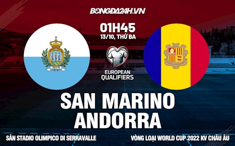 Nhận định San Marino vs Andorra 1h45 ngày 13/10 (Vòng loại World Cup 2022)