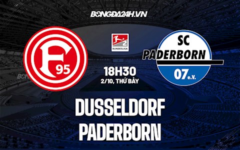 Nhận định bóng đá Dusseldorf vs Paderborn 18h30 ngày 2/10 (Hạng 2 Đức 2021/22)