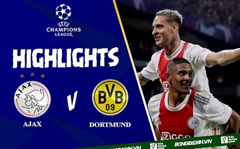 Video Ajax vs Borussia Dortmund:Haaland mờ nhạt