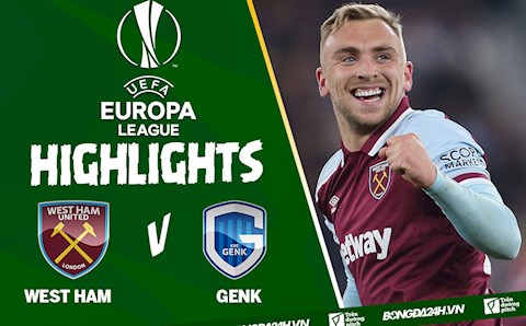 Video West Ham vs Genk Europa League: Chiến thắng 3 sao