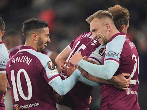 West Ham là CLB Anh chơi tốt nhất ở cúp châu Âu mùa này