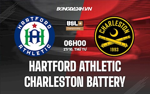 Nhận định,  Hartford Athletic vs Charleston Battery 6h00 ngày 27/10 (Hạng Nhất Mỹ)