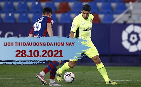 Lịch thi đấu bóng đá hôm nay 28/10: Levante vs Atletico; Napoli vs Bologna