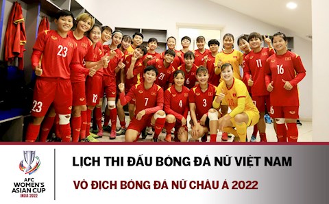 Lịch thi đấu bóng đá Nữ Việt Nam tại giải VĐBĐ Nữ châu Á 2022