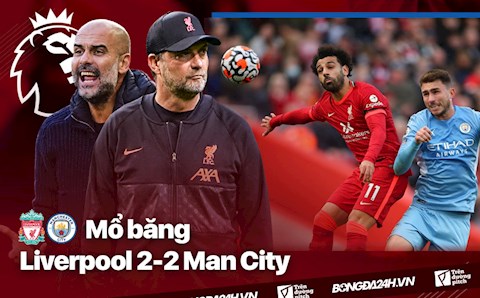 Mổ băng Liverpool 2-2 Man City: Trận cầu đỉnh cao của Jurgen Klopp và Pep Guardiola