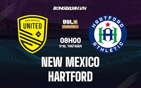 Nhận định,  New Mexico vs Hartford 8h00 ngày 7/10 (Hạng Nhất Mỹ 2021)