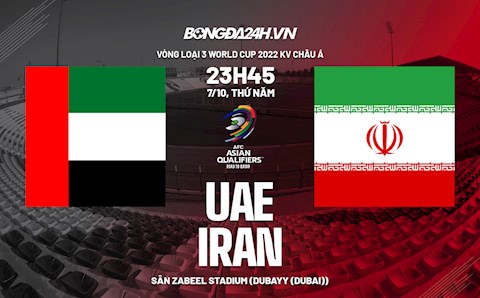 Nhận định,  UAE vs Iran 23h45 ngày 7/10 (Vòng loại World Cup 2022)