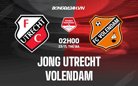 Nhận định Jong Utrecht vs Volendam 2h00 ngày 23/11 (Hạng 2 Hà Lan 2021/22)