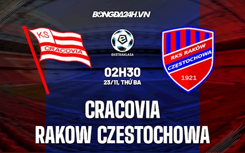 Nhận định Cracovia vs Rakow Czestochowa 2h30 ngày 23/11 (VĐQG Ba Lan 2021/22)