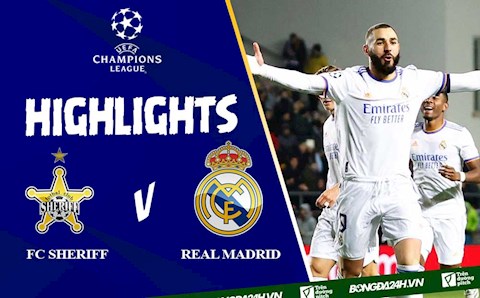 Video cúp c1 FC Sheriff vs Real Madrid: Trả nợ thành công
