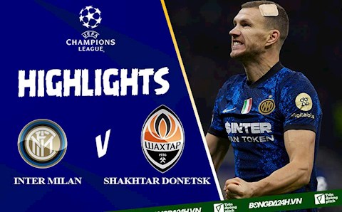 Video Inter Milan vs Shakhtar Donetsk: Edin Dzeko lập 1 cú đúp