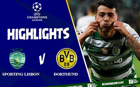 Video Sporting Lisbon vs Borussia Dortmund: Không Erling Haaland Dortmund còn gì
