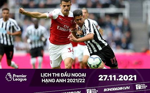 Lịch thi đấu Ngoại hạng Anh hôm nay 27/11/2021