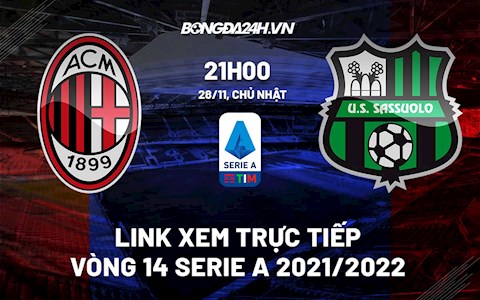 Link xem trực tiếp bóng đá AC Milan vs Sassuolo 21h00 ngày 28/11/2021