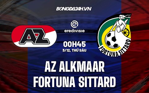 Nhận định AZ Alkmaar vs Fortuna Sittard 0h45 ngày 3/12 (VĐQG Hà Lan 2021/22)