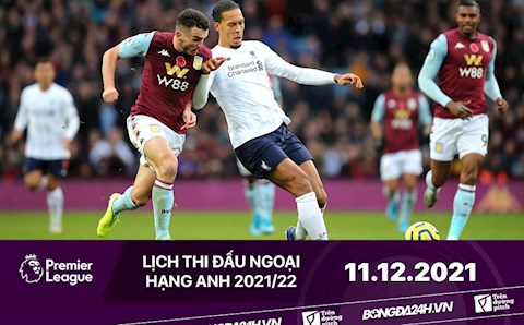 Lịch thi đấu Ngoại hạng Anh hôm nay 11/12/2021