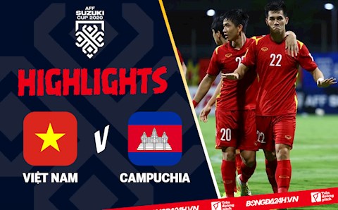 Video tổng hợp: Việt Nam 4-0 Campuchia (AFF Cup 2020)