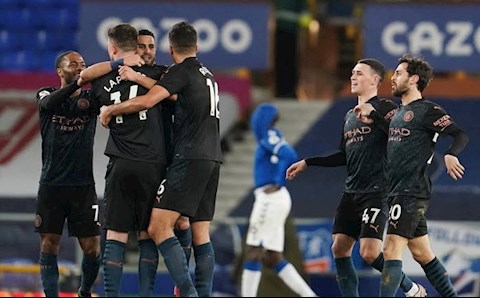 Những con số không thể tin được sau trận Everton 1-3 Man City