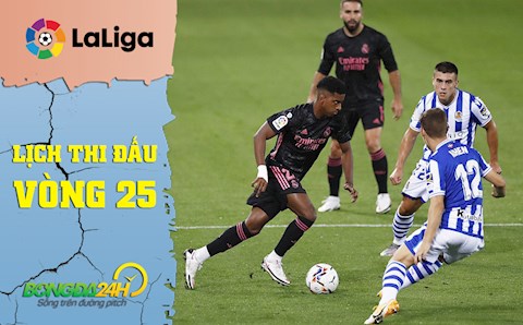 Lịch thi đấu, lịch phát sóng vòng 25 La Liga 2020/21: Real Madrid vs Sociedad