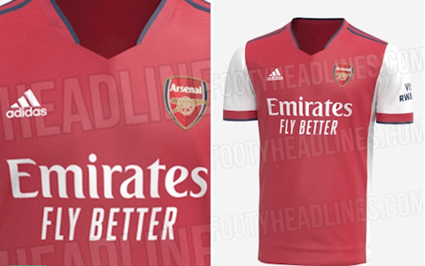 Lộ mẫu áo sân nhà lạ mắt của Arsenal mùa tới