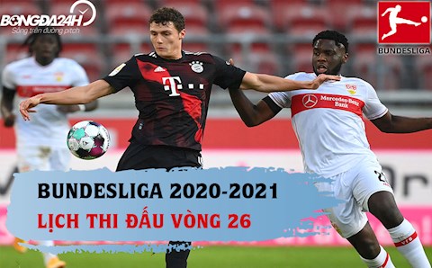 Lịch thi đấu, trực tiếp vòng 26 Bundesliga 2020/2021 cuối tuần này