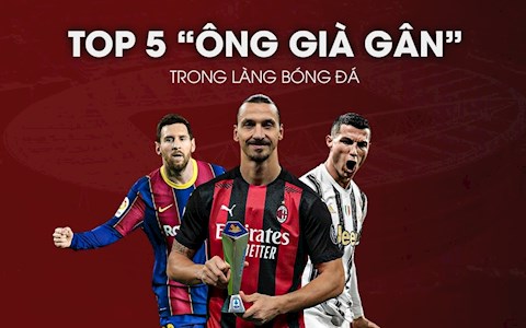 Top 5 siêu sao lão đại trong làng bóng đá Châu Âu